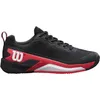 Image de WILSON Rush Pro 4.5 Clay Chaussures de Tennis Homme, Mesh Respirant, Soutien Exceptionnel et Résistance à l'abrasion, Amorti Léger, Couleur: Noir/Infrarouge/Blanc, Taille : 9.5