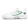 Image de WILSON Hurakn Lite Chaussures de Padel pour Homme, Look Élégant, Respirabilité, Amorti Énergique, Adhérence Fiable, Couleur : Blanc/Blanc/Bosphorus, Taille : 9