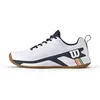 Image de WILSON Rush Pro 4.5 Clay Chaussures de Tennis Homme, Mesh Respirant, Soutien Exceptionnel et Résistance à l'abrasion, Amorti Léger, Couleur: Blanc/Navy Blazer/Gum1a, Taille : 10.5