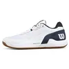 Image de WILSON Rush Pro 5 CLC Chaussures Homme, Blanc/Marine/Gomme1a, T. 46