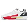 Image de WILSON Chaussures de tennis Rush Tour 5 pour homme, Blanc/noir/infrarouge, 11.5