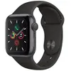 Image de Apple Watch Series 5 (GPS) - 40 mm - espace gris en aluminium - montre intelligente avec bande sport - fluoroélastomère - noir - taille du bracelet : S/M/L - 32 Go - Wi-Fi, Bluetooth - 30.8 g en occasion ou reconditionné