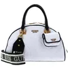 Image de GUESS Bombe Mildred, Sac à bandoulière, poignées supérieures Femme, Blanc, Taille Unique