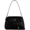 Image de GUESS Sora Girlfriend Flap Shoulder Bag, Sac à bandoulière Femme, Noir, Taille Unique