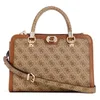 Image de GUESS Orlina Logo Society Satchel Latte Logo/Brown