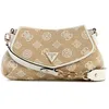 Image de GUESS Beyza Flap Shoulder Bag White Logo