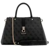 Image de GUESS Zamira Luxury Satchel Coal Logo