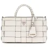 Image de GUESS Maylee Girlfriend Satchel Cream White