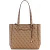 Image de GUESS Katya Multi Compartment Tote, Fourre-Tout Femme, Logo Latte, Taille Unique