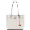 Image de GUESS Katya Multi Compartment Tote, Sac à Main Femme, Logo Blanc, Taille Unique