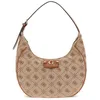 Image de GUESS Femme Neda Hobo Shoulder Sac à Main, Logo Latte, Taille Unique