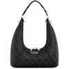 Image de GUESS Calista Top Zip Shoulder Bag Coal Logo