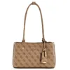 Image de GUESS Femme Meridian II Shoulder Satchel Sac à Main, Logo Latte, Taille Unique