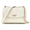 Image de GUESS Phoebe Convertible Xbody Flap Bag Cream White Logo