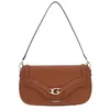 Image de GUESS sac à épaule Dea Flap Shoulder Bag Cognac brun