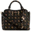Image de GUESS sac à main sac à épaule Silia Girlfriend Satchel Espresso Logo marron foncé