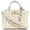 Image de GUESS sac à main sac à épaule Silia Girlfriend Satchel Vanilla Logo écru