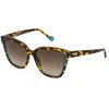 Image de YALEA Lunettes de soleil unisexes SYA028N marron brillant Havana/jaune 0743, 55, Marron brillant Havane/jaune 0743, 55