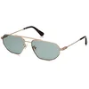 Image de Police SPLF66 Lunettes, Shiny Grey Gold avec Sandblasted and/OR, 58 pour homme, Gold Grey Shiny with Sandblasted and or