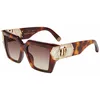 Image de Philipp Plein Spp135m Lunettes de Soleil, Havana foncé Brillant, 55 Femme
