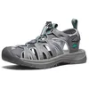 Image de KEEN Donna WHISPER GRIS MOYEN/VERT PAON Sandale 39