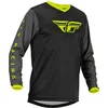 Image de Fly Racing Maillot F-16 adulte 2023 (noir/gris/haute visibilité, taille S)