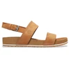 Image de Timberland pour femme. TB0A1MQGF131 Sandales en cuir à double bride Malibu Waves marron (39 W), 1 à 3 cm, Boucle, Casuel