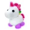 Image de Adopt Me! Peluche Lumineuse Neon Licorne - Douce et câline - Trois Modes d’éclairage - Directement inspirée du Jeu n° 1, Jouets pour Enfants - 6 Ans et Plus, Noir