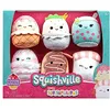 Image de Peluches Squishville par Original Squishmallows Foodie Squad - Six Peluches Squishmallows de 5 cm Comprenant Shannon, Bernardo, Jakarria, Keina, Lizma et Deja - Jouets pour Enfants