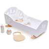 Image de Accessoires de Poupée Lit bébé berceau en bois Petit cygne Tender Le