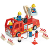 Image de Jouet en bois Camion de Pompier Rouge 28 cm Tender Leaf Toys®