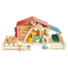 Image de Tender Leaf Toys Ensemble de Ferme en Bois   avec clôture de Cour Animaux et Beaucoup d'accessoires   Jeu imaginatif pour Enfants à partir de 3 Ans