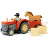 Image de Jouet en bois Tracteur Rouge du Fermier 24 cm Tender Leaf Toys®