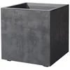 Image de Deroma Pot de Fleur Cube Millennium R - Anthracite - A réserve d'eau - roulettes - 49 cm