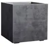 Image de Pot de fleurs plastique gris anthracite 49 x 49 cm Deroma avec réserve d'eau