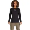 Image de Fox Racing W Ranger LS Jersey Fox Head Femme, Maillot VTT Manches Longues, Tissu Recyclé, Évacuation Transpiration, Logo Emblématique, Confort et Performance Vélo, Couleur : Black, Taille : L