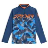Image de Spyder Demi-fermeture éclair camouflage pour garçon, bleu marine