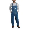 Image de Carhartt Big & Tall Loose Fit Denim Bib Overalls Darkstone 46 30