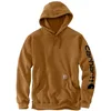 Image de Carhartt Midweight Sleeve Logo Hoodie Sweat à Capuche, Marron, XXL Homme