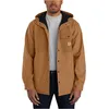 Image de Carhartt Men's Rain Defender Relaxed Fit Heavyweight Hooded Shirt Jacket, Oiled Walnut Heather, Small