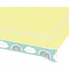 Image de amscan Generique - Nappe en Papier Petit Nuage Menthe et Jaune 115 x 175 cm