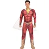 Image de amscan- Shazam Costume de Super-héros pour Adulte, Taille L   1 pièce, 9906143, Rouge, L