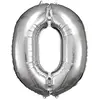 Image de Amscan 9906285   Ballon gonflable géant chiffre 0, taille 66 x 88 cm, argenté, XXL, ballon d'hélium, anniversaire, décoration de fête