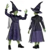 Image de Wicked - Costume Enfant Elphaba avec Robe et Chapeau de Sorcière - Taille S (5-6 Ans) - Sous Licence Officielle - Déguisement de Sorcière Fille pour Halloween, Carnaval ou Fête à Thème