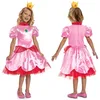 Image de Super Mario | Déguisement Princesse Peach | Taille S (4-6 Ans) | Robe + Couronne | Licence Officielle Nintendo | Confort | Pour Haloween et Anniversaire | Inspiré du Jeu Vidéo | Idée Cadeau Enfant