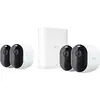 Image de Arlo Pro 3 Camera Surveillance WiFi Exterieure Sans Fil, Pack De 3 Caméras, 2K HDR, 160° Vision Nocturne, Sirène, Détection De Mouvement, Audio Bidirectionnel, Essai Arlo Secure inclus, Blanc