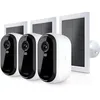 Image de Arlo Essential 2 2K + Panneau Solaire, Caméra de Surveillance WiFi Extérieure Sans Fil, Autonomie de 6 mois, Vision Nocturne Couleur, Audio Bidirectionnel, Essai Arlo Secure Inclus, 3 Caméras Blanc