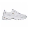 Image de Skechers pour femme. 11931 Chaussures D'Lites Fresh Start blanches (38), Cuir, Lacets, Casuel