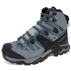 Image de SALOMON Quest 4 GTX W Bottes de randonnée pour femme, Gris/bleu (Slate Trooper Opal Blue), 42 EU