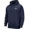 Image de Nike Homme Sportswear Club Fleece Felpa Con Cappuccio, Bleu (Midnight Navy/White), S EU